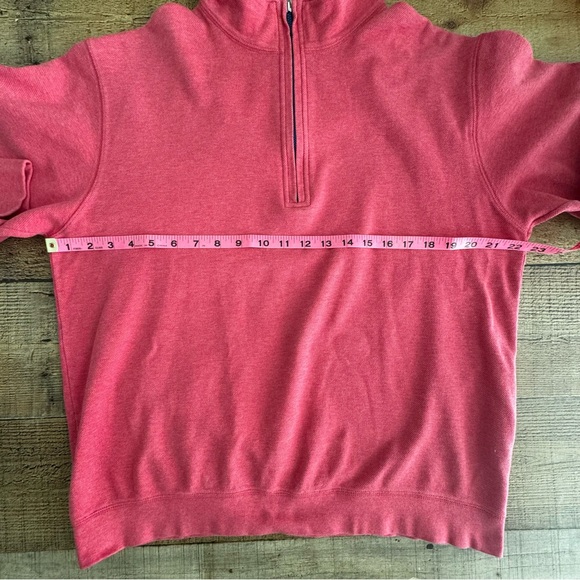 ORVIS 1/4 Zip PIMA Cotton Sweatshirt MEDIUM Salmon Pink Color - Picture 7 of 7